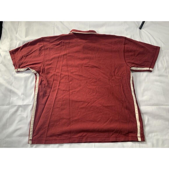 Abercrombie & Fitch Polo Men's Size Medium M Red White Short Sleeve Y2K Cotton - Picture 2 of 5